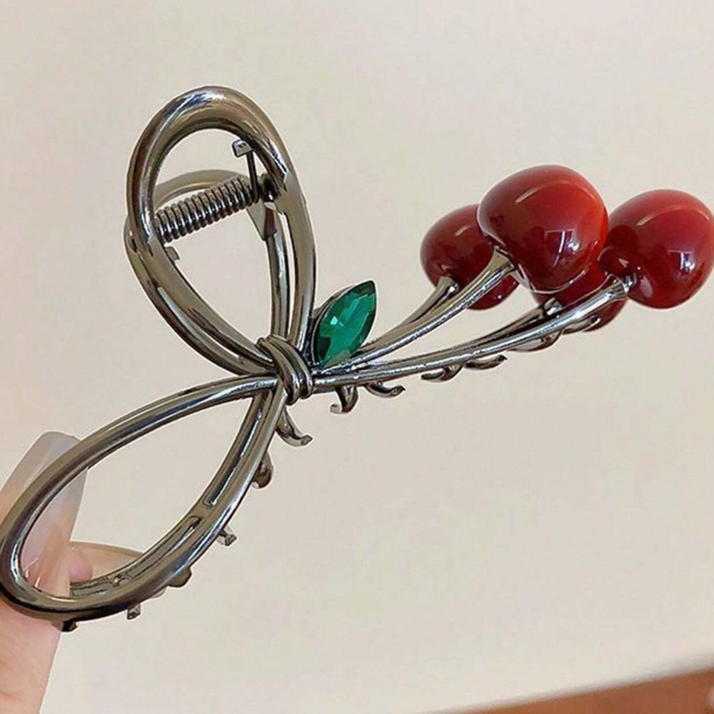 Luxe Large Cherry Hair Clip Claw - Picture 4 of 4